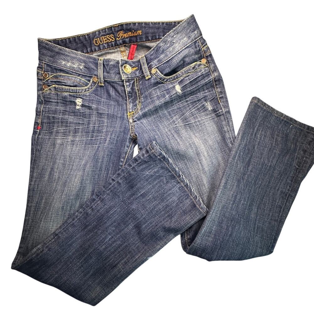 GUESS Premium Daredevil Bootcut Distressed Y2K Jeans 29